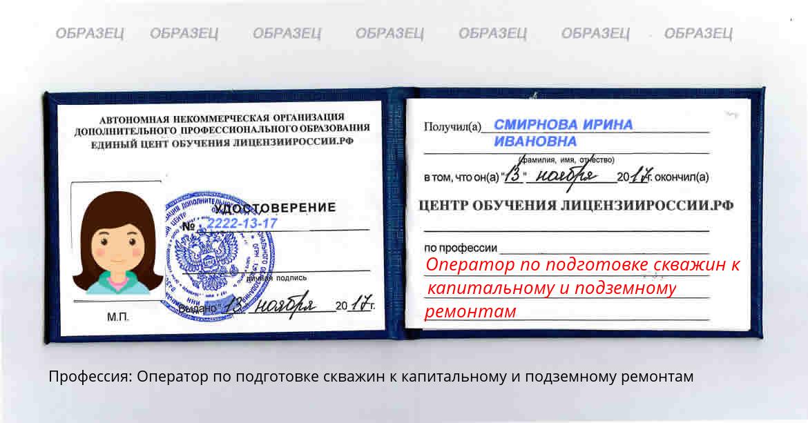 Оператор по подготовке скважин к капитальному и подземному ремонтам Новониколаевский